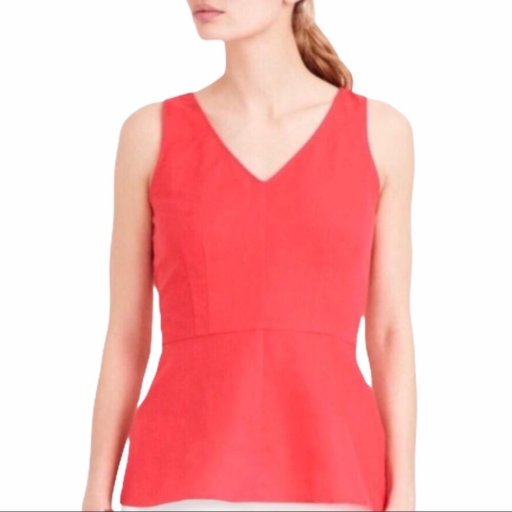 J. Crew Peplum Linen Sleeveless Top